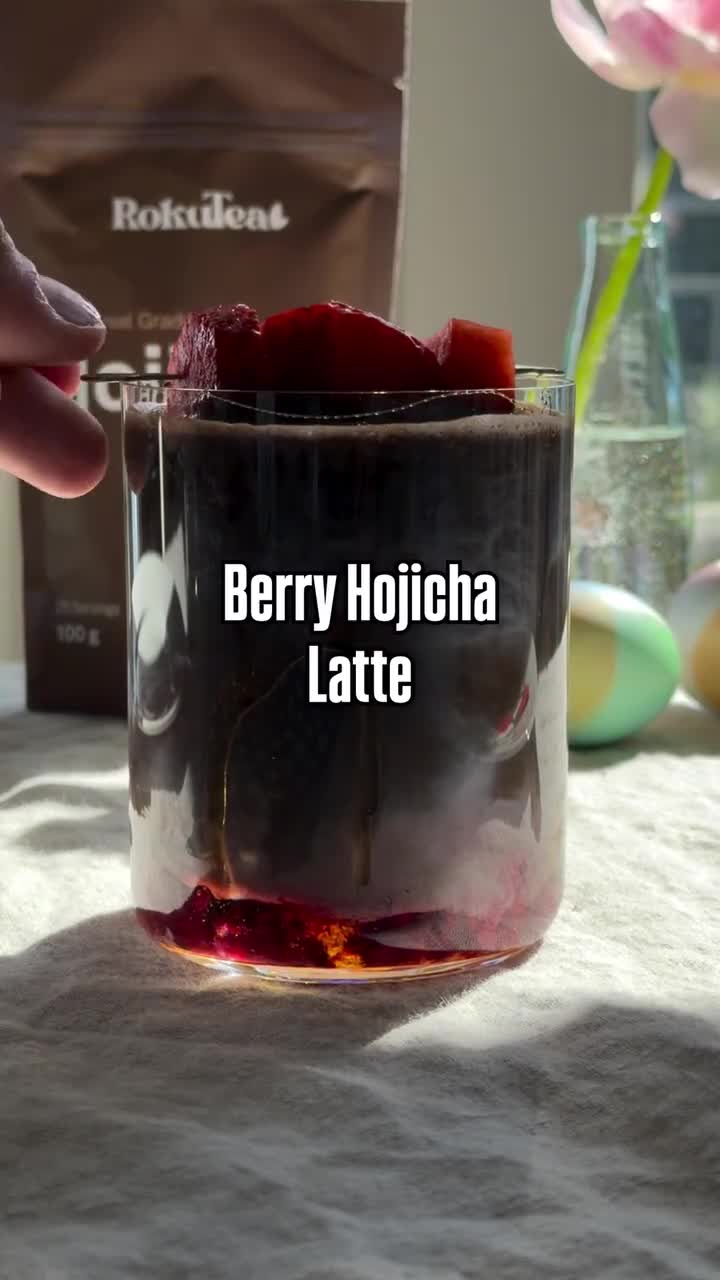 Berry Hojicha Latte