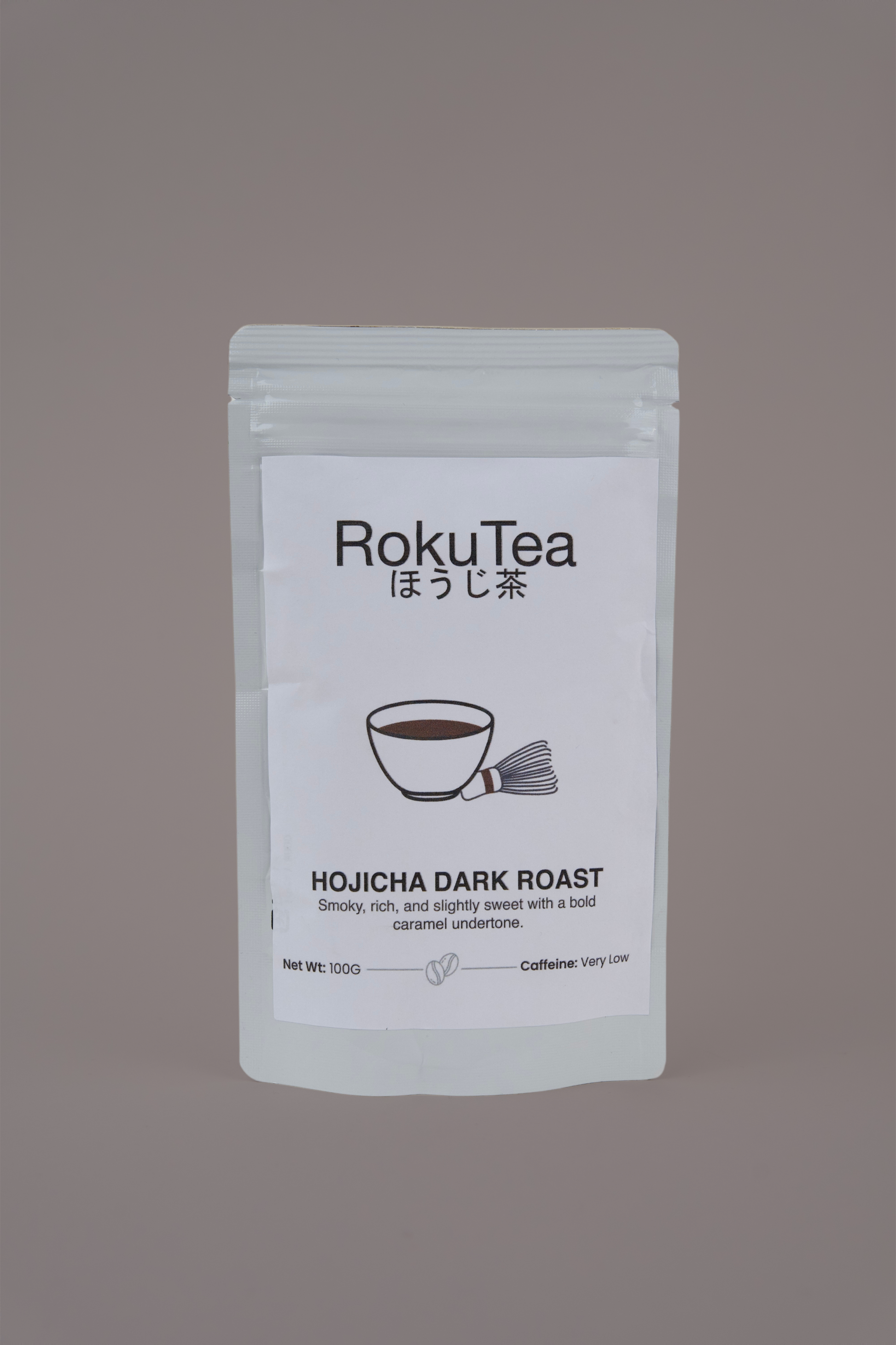 Hojicha Pulver Dark Verpackung