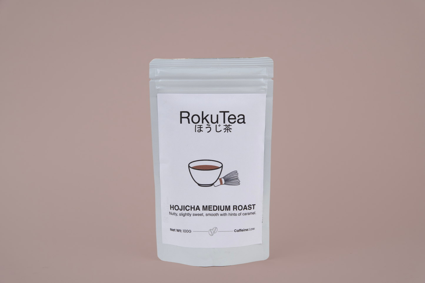 Hojicha pulver Verpackung